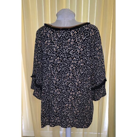 Democracy Womens Top Boho 3/4 Sleeve Size 2X - Picture 3 of 6